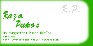 roza pupos business card